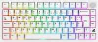 Sharkoon Tastatur Skiller SGK55W kabellos TKL 75% wei&szlig; Linear, DE-Layout