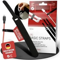 LABEL THE CABLE LTC 1110-10, LABEL THE CABLE Klettkabelbinder BASIC STRAPS schwarz,