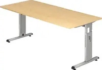 HAMMERBACHER VOS19/3/G, HAMMERBACHER h&ouml;henverstellbarer Schreibtisch VOS19/3/G ahorn