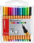 STABILO 688/12-1-12, STABILO Point 88 Fineliner 0.4 mm Mehrfarbig, 12 St.