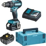 makita DHP485RTJ, makita Akku-Schlagbohrschrauber-Set DHP485RTJ