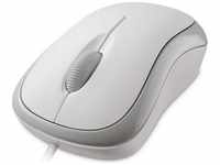 Microsoft 4YH-00008, Microsoft Basic Optical Mouse Maus, kabelgebunden, weiß