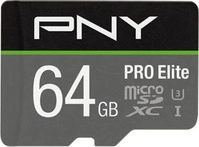 PNY P-SDU64GV31100PRO-GE, PNY PRO Elite microSDXC Speicherkarte 64 GB mit SD-Adapter