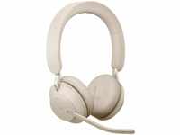 Jabra 26599-999-998, Jabra Evolve2 65 MS Stereo Headset On-Ear beige Bluetooth,