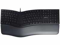 Cherry JK-4500DE-2, CHERRY KC 4500 ERGO kabelgebundene ergonomische Tastatur, schwarz