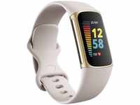 Google FB421GLWT, Fitbit Charge 5 Fitness Tracker, Weiß/Gold