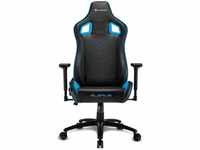 Sharkoon ELBRUS 2 Gaming Stuhl schwarz/blau Synthetisches Leder, Stahlrahmen, 3D