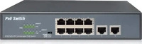 Digitus DN-95323-1, Digitus 8-Port Fast Ethernet PoE Switch, 19 Zoll, Unmanaged, 2