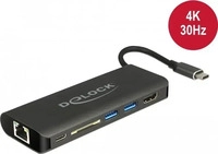 DeLock 87721, DeLOCK Dockingstation USB Type-C 3.1 zu HDMI / Gigabit LAN / USB...