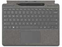Microsoft Surface Pro Type Cover Platin mit Surface Slim Pen 2 Bundle Tastatur und