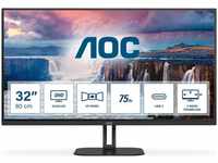 AOC Q32V5CE/BK, AOC Q32V5CE/BK Monitor 80 cm (31,5 Zoll) QHD, VA, 4ms, 75Hz, HDMI,