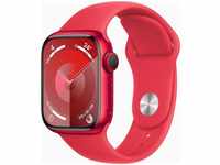 Apple Watch Series 9 (GPS + Cellular) 41mm Aluminiumgehäuse rot, Sportband rot M/L