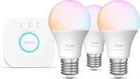 Philips Hue Essential Wei&szlig; und Farbambiente 3xE27+ Hue Bridge Gl&uuml;hbirne