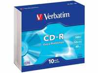 Verbatim VER43415, Verbatim CD-R Rohlinge - 700MB/80Min, 52-fach/Slim Case, Packung