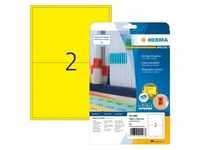 Herma 4496 Etiketten gelb 199,6x143,5 mm Papier matt 40 St. ablösbar