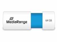 MediaRange MR974, MediaRange USB Stick 2.0 - 64 GB, Color Edition, hellblau