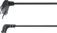 Hama 118021, Hama Euro-Netzkabel gewinkelt 3m Schwarz