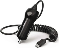 Hama 183248, Hama Spiral KFZ Ladeger&auml;t Micro-USB 2,4A Schwarz