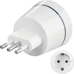 Hama 121997, Hama Reisestecker Deutschland auf Italien Wei&szlig;