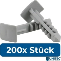 Unitec 40432, Unitec 20x D&uuml;belstecknagel 40mm Grau