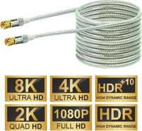 Schwaiger KVKHD150, Schwaiger Antennen-Kabel 15m 110dB Filter vergoldet Wei&szlig;