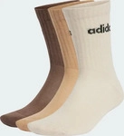 Adidas IZ0106, Adidas - C Lin Crew Pack Of 3 Wonderwhi/Magbei/Earstr - Socken - Braun