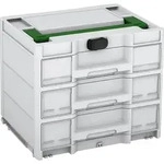 Tanos systainer3 Combi M 337 lichtgrau (RAL 7035), Verschluss himmelblau (RAL 5015),