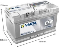 VARTA 575500073, VARTA E46 Blue Dynamic EFB 575 500 073 Autobatterie 75Ah,...