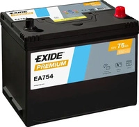 Exide EA754, Exide EA754 Premium 75Ah Autobatterie, inkl. 7.5 Euro Pfand