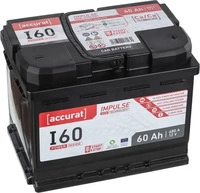 Accurat ABA-I60, Accurat Impulse I60 Autobatterie 60Ah AGM Start-Stop, inkl. 7.5 Euro