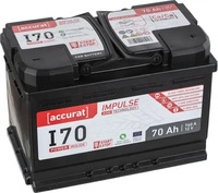 Accurat ABA-I70, Accurat Impulse I70 Autobatterie 70Ah AGM Start-Stop, inkl. 7.5 Euro