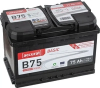 Accurat ABN-B75, Accurat Basic B75 Autobatterie 75Ah, inkl. 7.5 Euro Pfand