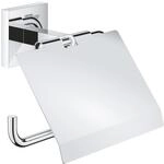 Grohe Toilettenpapierhalter 'Start Cube' chromfarben mit Deckel