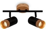 Briloner Spotleuchte holzfarben/schwarz &Oslash; 9 x 37 x 15 cm, 2-flammig