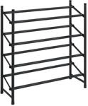 Wenko Schuhregal 'Hero' schwarz, ausziehbar 62-115 x 68 x 26 cm