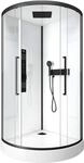 Aurlane Komplettdusche 'Urban 2' mit Schiebet&uuml;r schwarz 90 x 90 x 215 cm