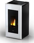 Freepoint Pelletofen 'Vega' Stahl schwarz/wei&szlig; 10,5 kW