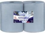 Robbyrob Putztuchrolle blau 2-lagig 2 x 500 Blatt, 2er-Pack