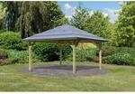 Karibu Pavillon 'Holm' Fichte kesseldruckimpr&auml;gniert 359 x 359 cm