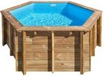 GRE Massivholzpool-Set 'Lili 2' &Oslash; 280 x 107 cm mit Sicherheitsleiter und