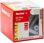 Fischer Spreizd&uuml;bel-Set 'SX Plus' &Oslash; 10 x 80 mm, 25-teilig