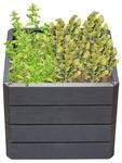 GARANTIA Hochbeet 'Ergo Quadro S 50 Stone' anthrazit 60 x 50 x 60 cm