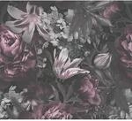 A.S. Cr&eacute;ation Vliestapete 'Pint Walls' Pfingstrose schwarz/rosa 0,53 x 10,05 m