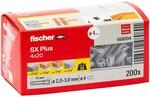 Fischer Spreizd&uuml;bel-Set 'SX Plus' &Oslash; 4 x 20 mm, 200-teilig