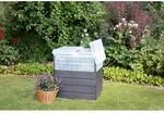 GARANTIA Hochbeet 'Ergo Quadro TurboPlus M 85 Wood' anthrazit/braun 80 x 85 x 60 cm