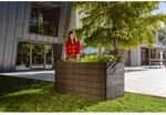 GARANTIA Hochbeet 'Ergo Quadro 2L 75 Wood' anthrazit/braun 160 x 75 x 80 cm