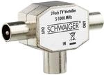 Schwaiger IEC-Aufsteckverteiler 2-fach TV "Antenna" Professional