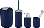 Wenko Bad-Accessoire-Set 'Brasil' dunkelblau 4-teilig