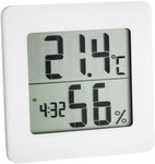 TFA Dostmann Thermo-Hygrometer Kunststoff wei&szlig; 9,4 x 3,7 x 9,4 cm
