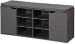 Kesper Schuhschrank mit Sitzkissen grau/anthrazit 103 x 48 x 30,5 cm
